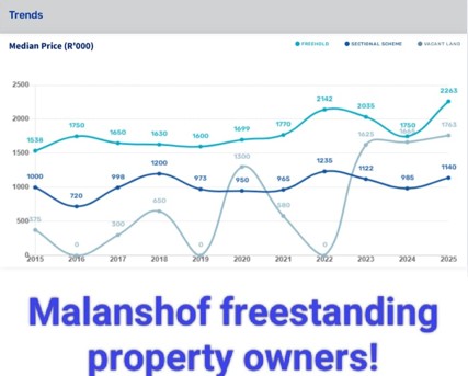 10-year high sales price in 1 Randburg suburb